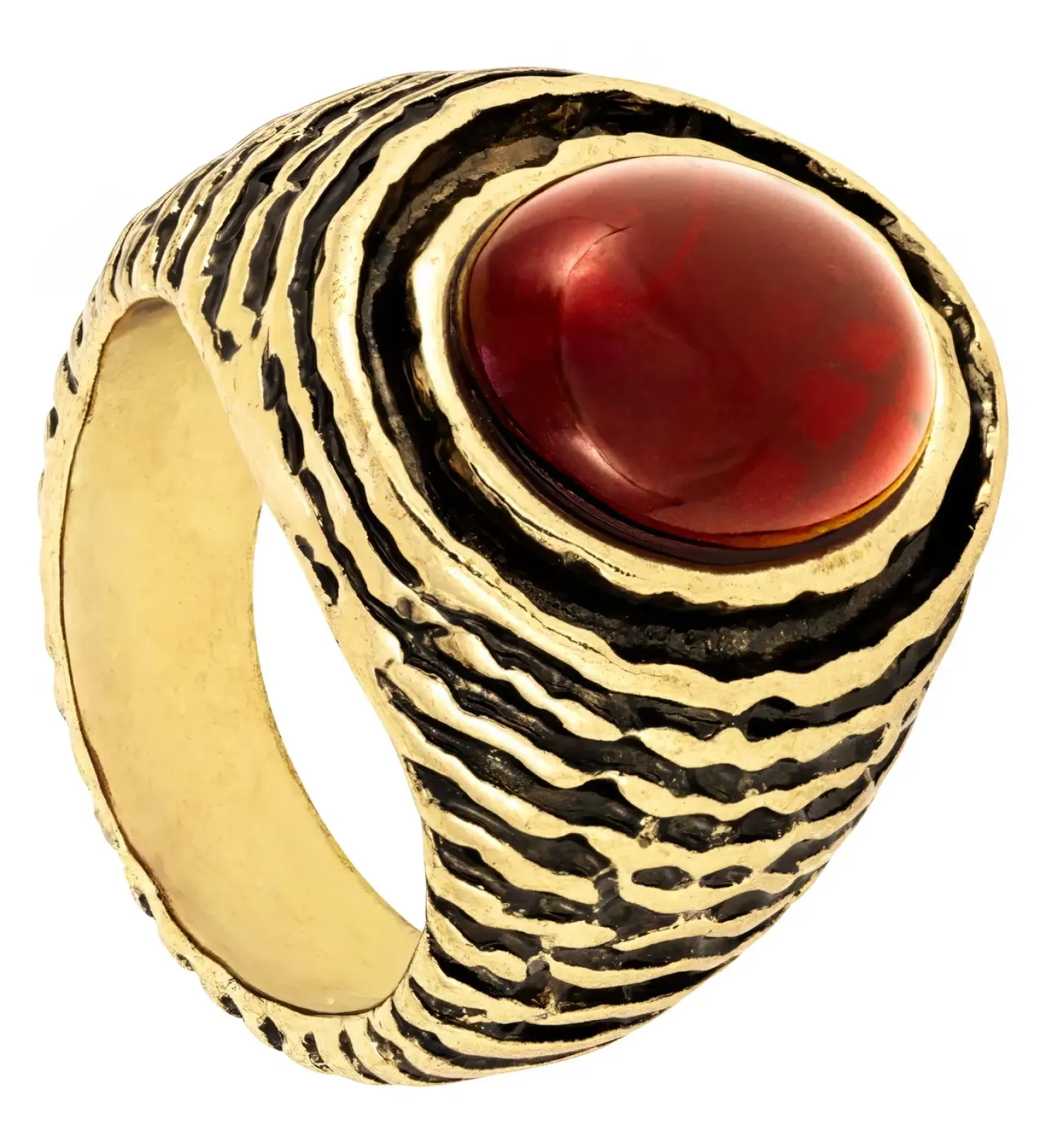 Anello - Burgundy Oval