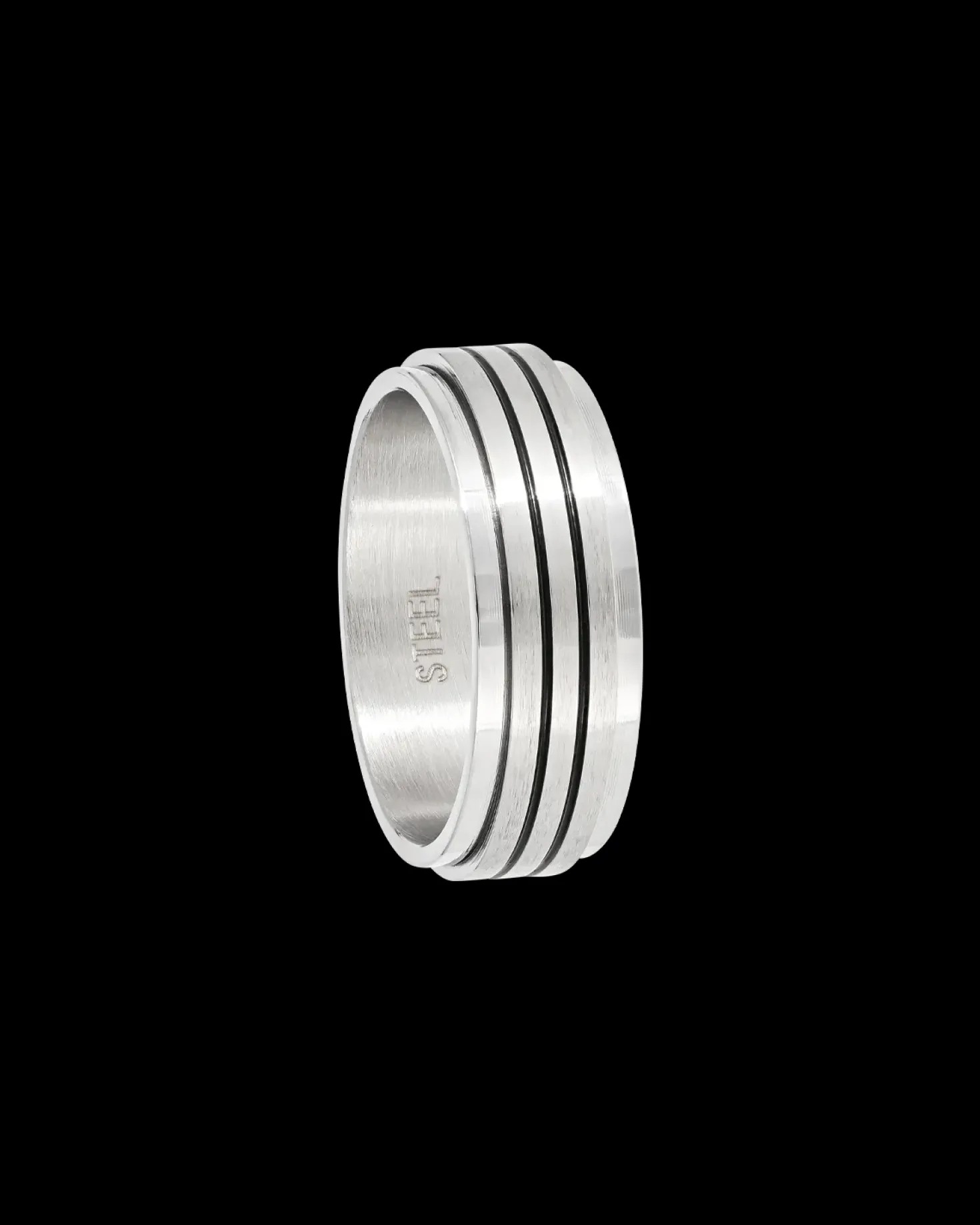 Anello da uomo - Black Stripes