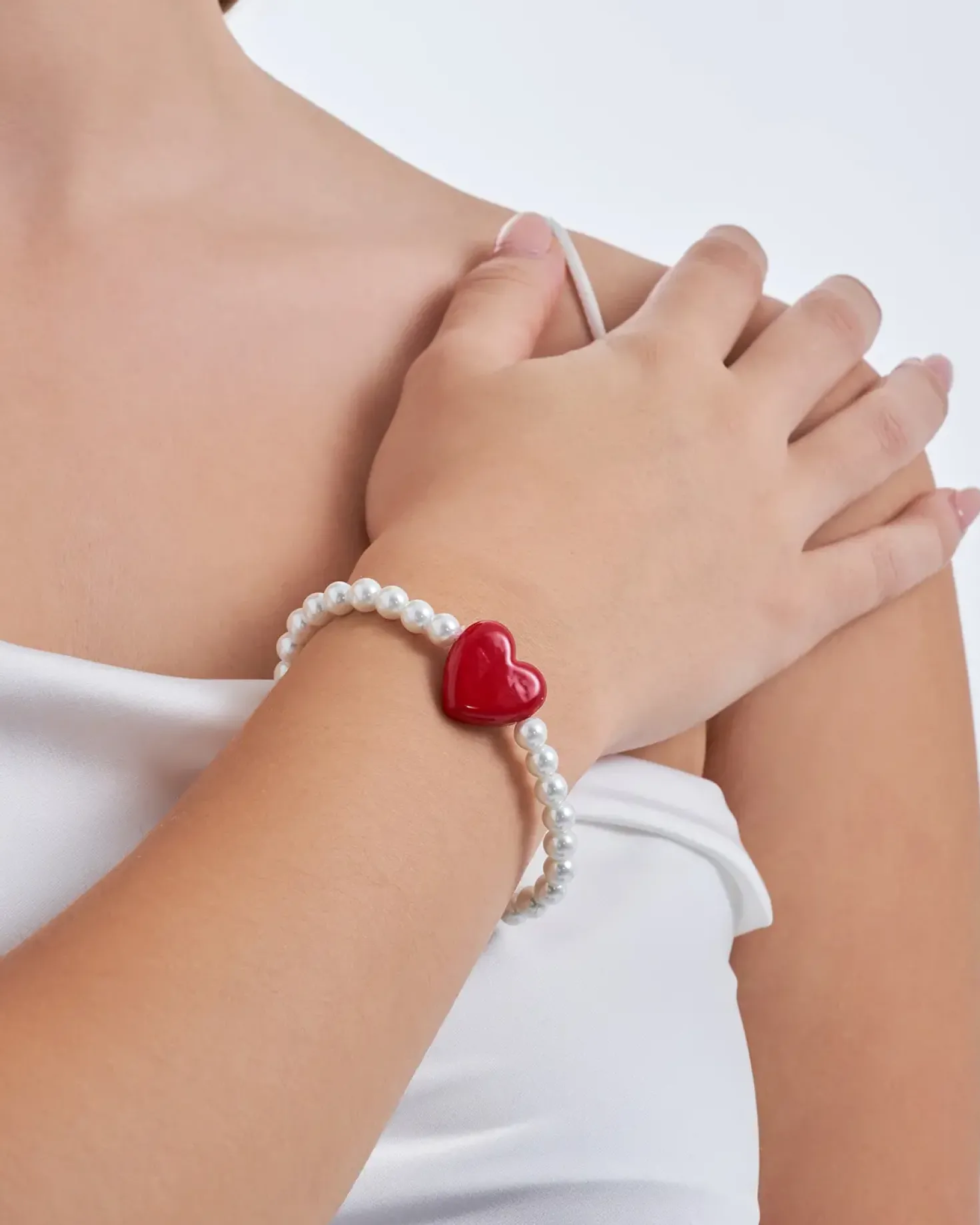Braccialetto - Heart Pearl