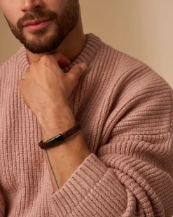 Braccialetto da uomo - Braided Leather