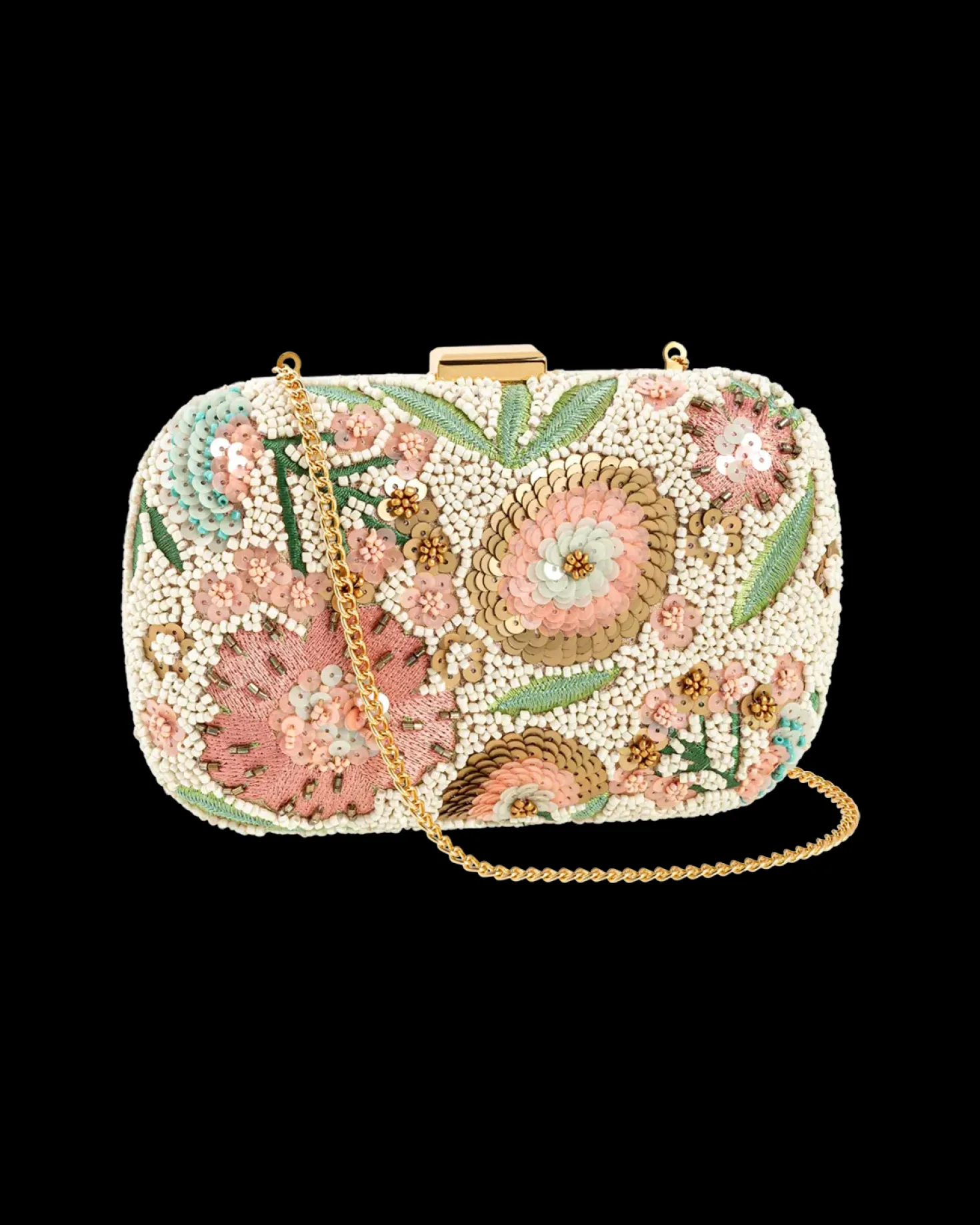 Clutch box - Beaded Blossom