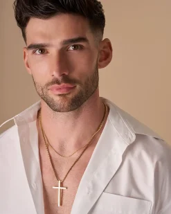 Collana da uomo - Gold Cross