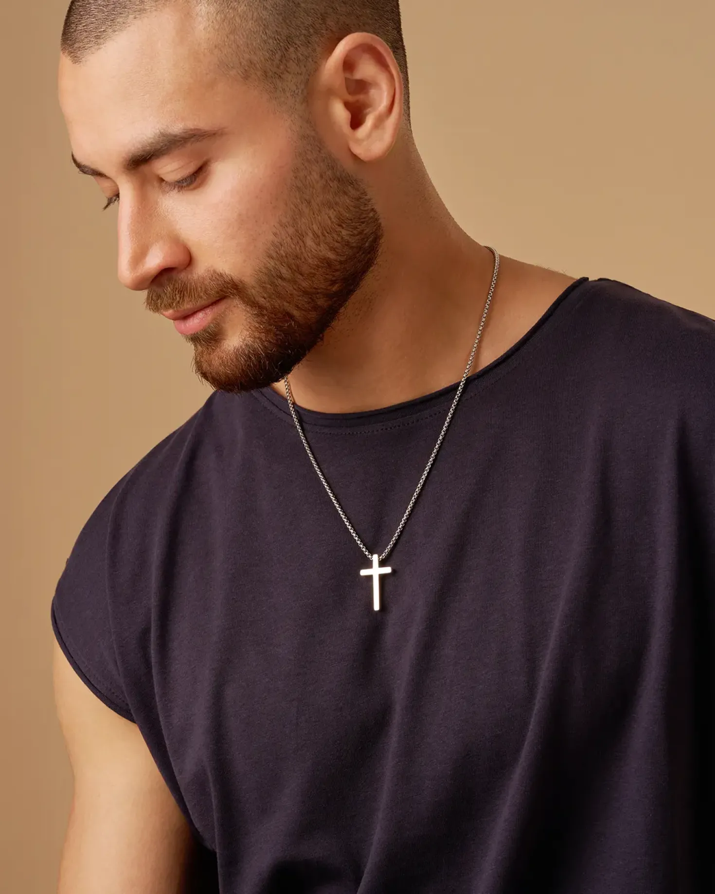 Collana da uomo - Steel Cross