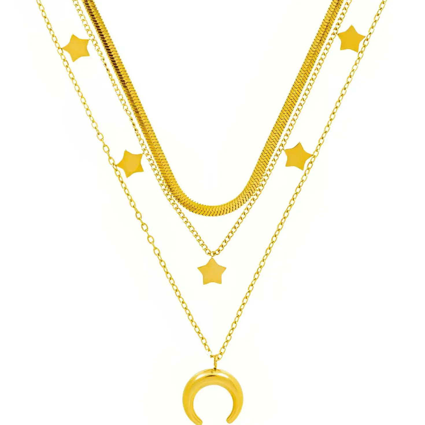 Collana stratificata - Golden Trio