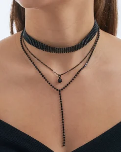 Collana stratificata - Black Glamour