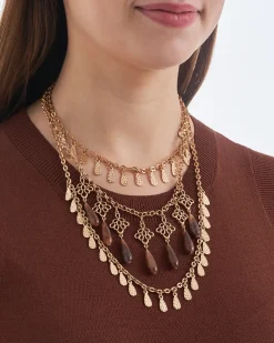 Collana stratificata - Brown Boho