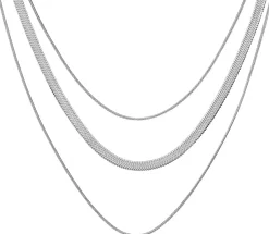 Collana stratificata - Classic Steel