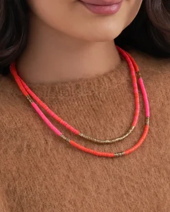 Collana stratificata - Coral Shine