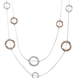 Collana stratificata - Hammered Circles