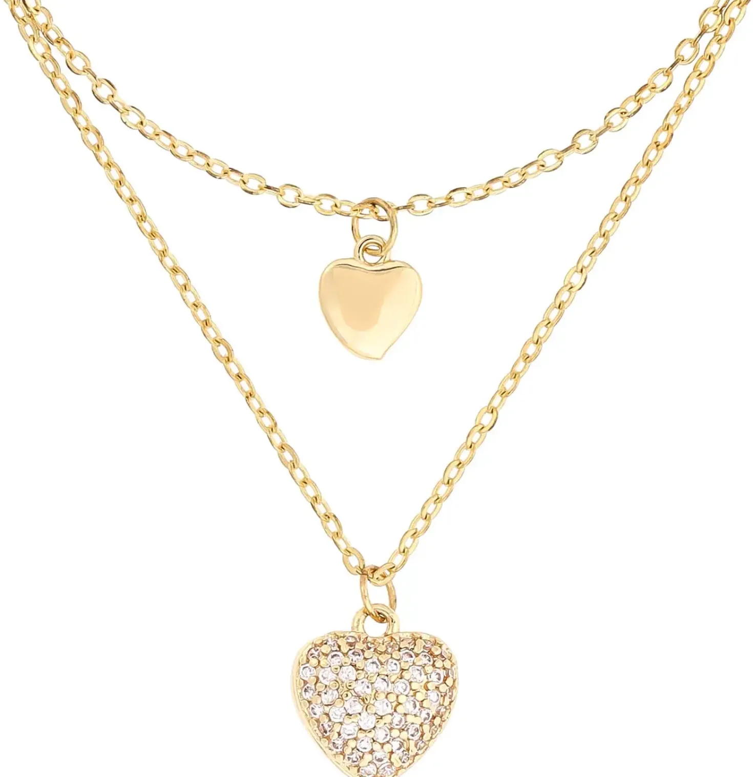 Collana stratificata - Heart Duo
