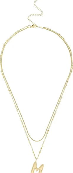 Collana stratificata - Initial M
