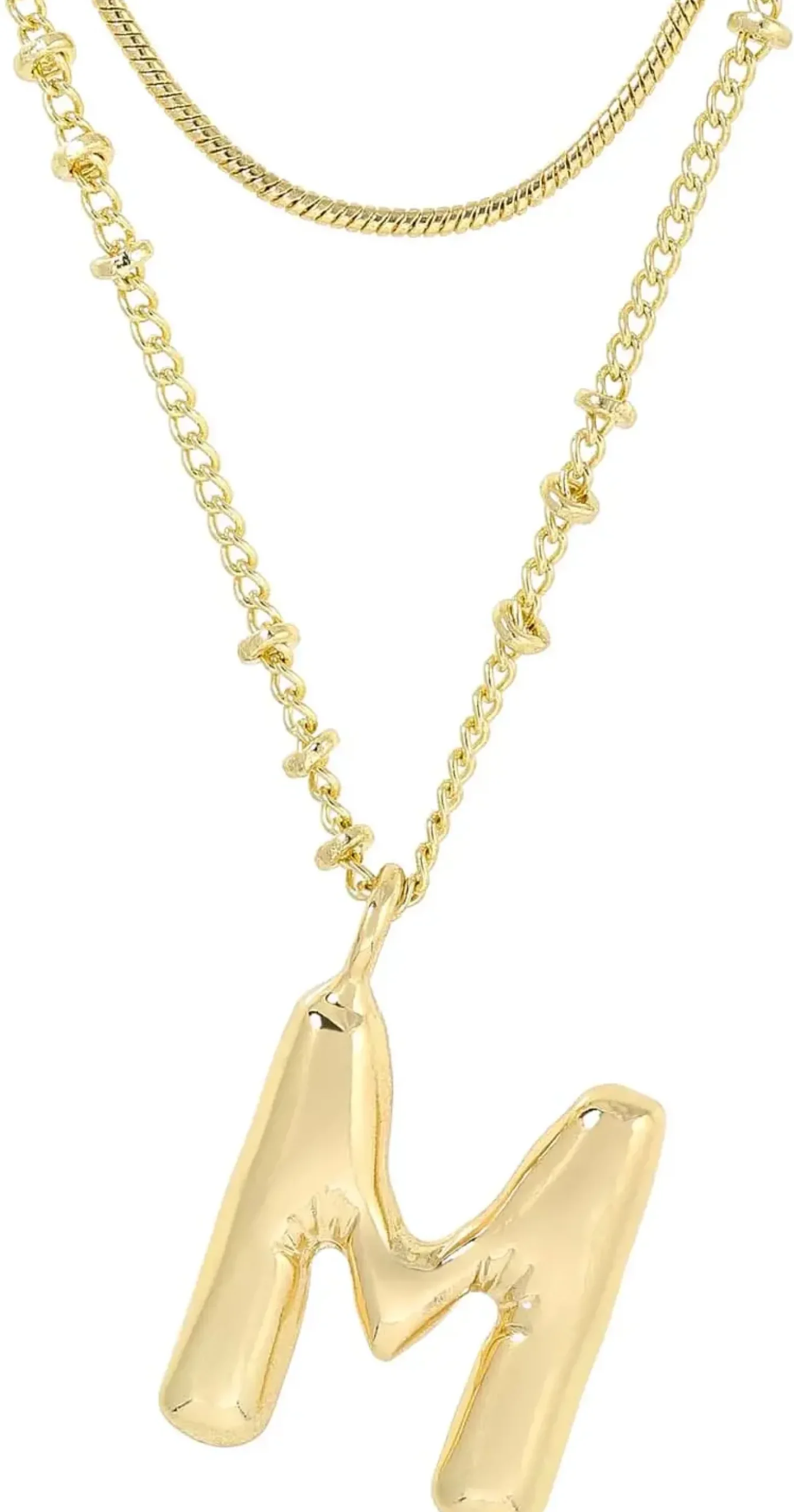 Collana stratificata - Initial M
