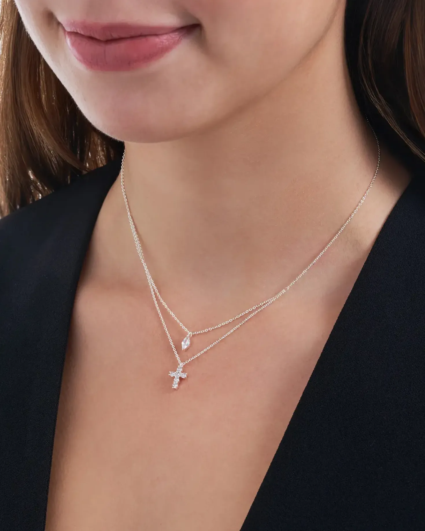 Collana stratificata - Luminous Cross