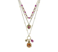 Collana stratificata - Purple Boho