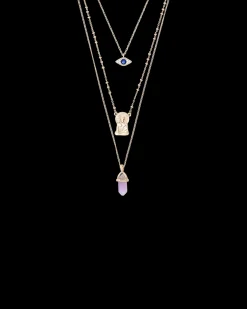 Collana stratificata - Shiny Amethyst