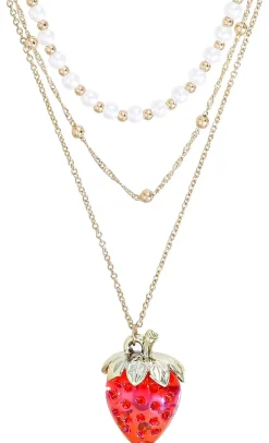 Collana stratificata - Shiny Strawberry