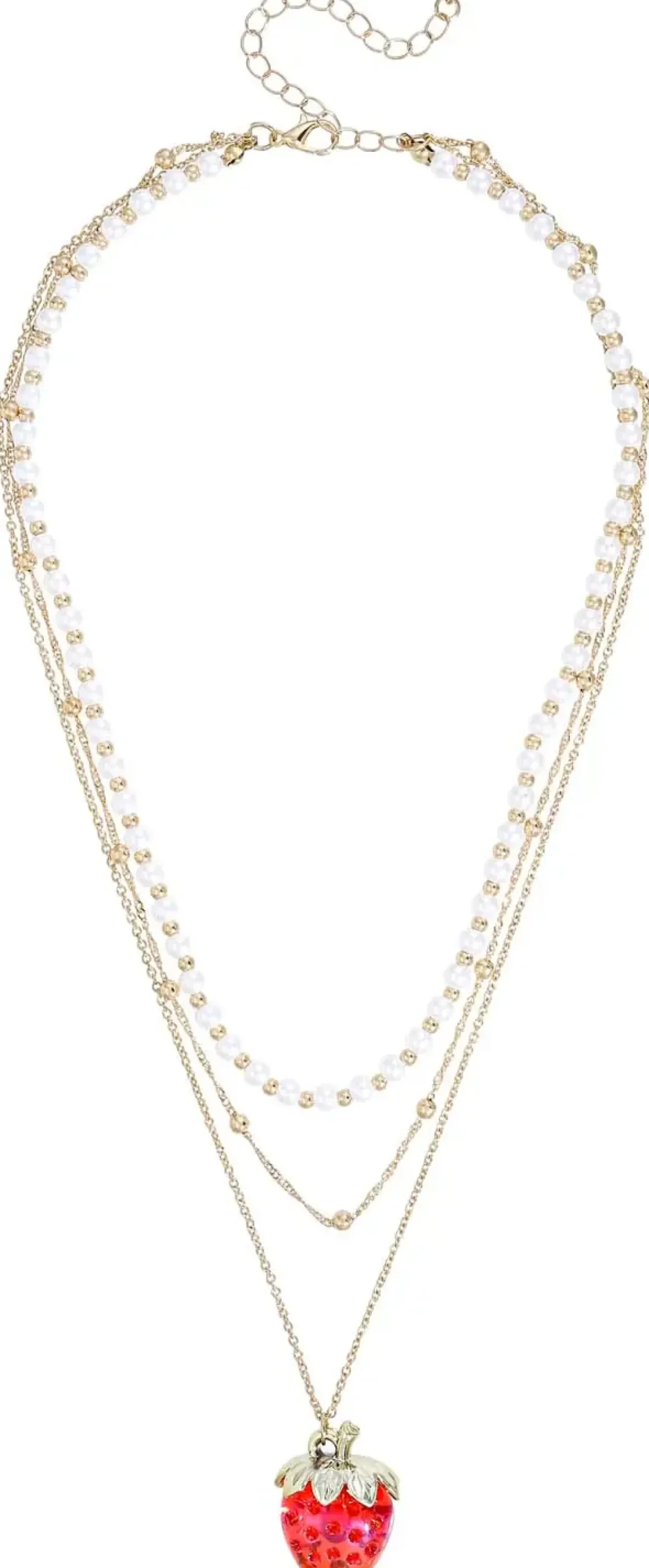 Collana stratificata - Shiny Strawberry