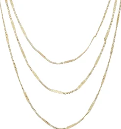 Collana stratificata - Shiny Gold