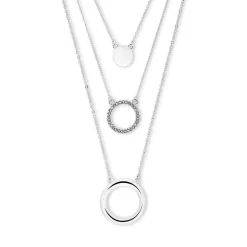 Collana stratificata - Silver Circles