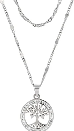 Collana stratificata - Steel Tree
