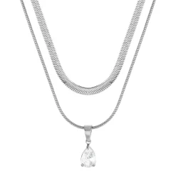 Collana stratificata - Steel Flicker
