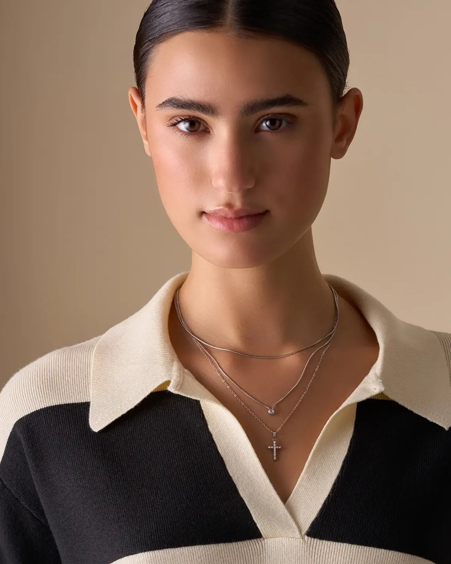 Collana stratificata - Steel Grace