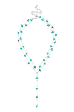 Collana stratificata - Turquoise Flow