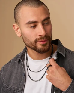 Collana stratificata da uomo - Perfect Black