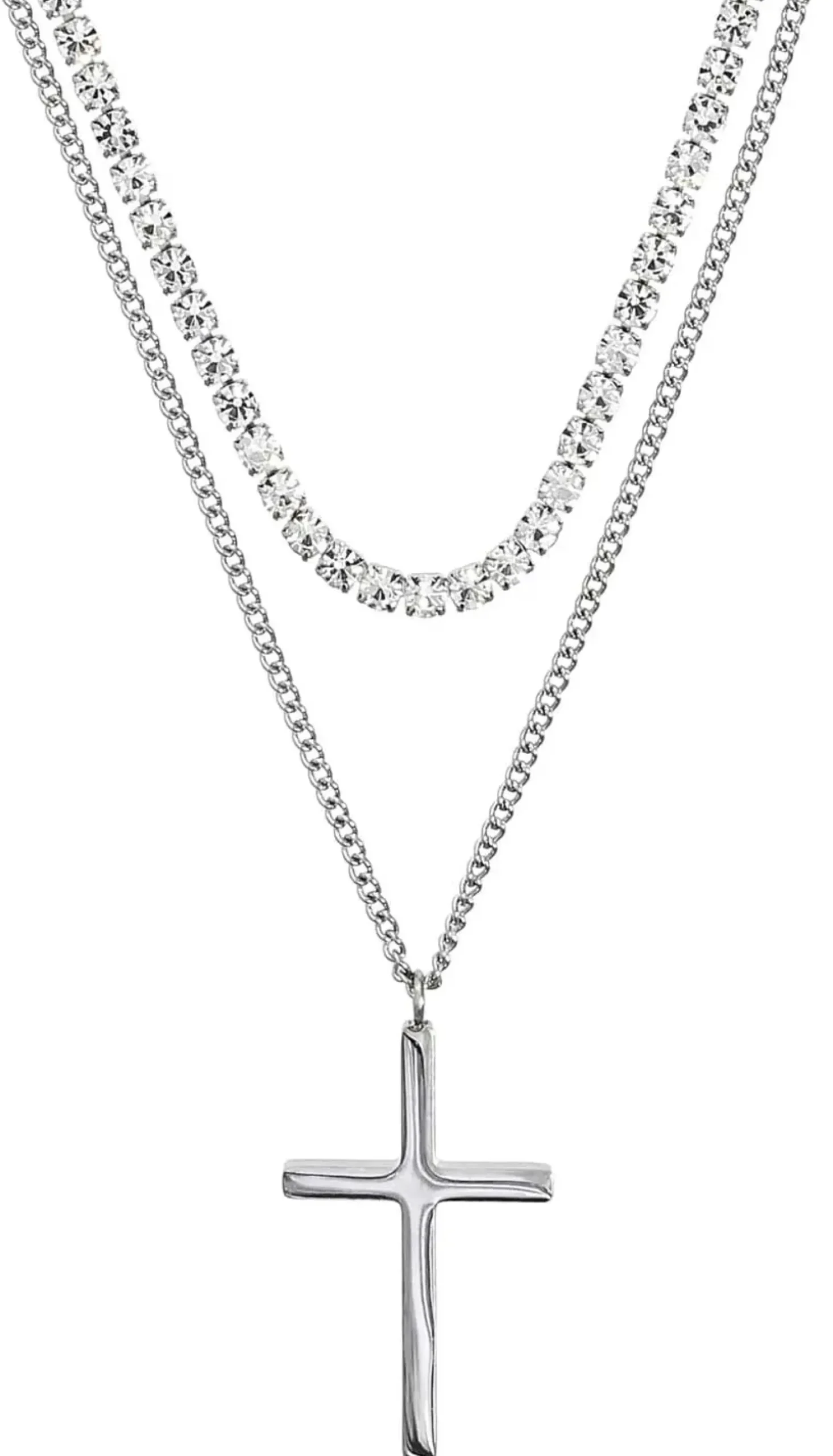 Collana stratificata da uomo - Classic Cross