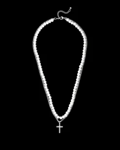 Collana stratificata da uomo - White Pearls