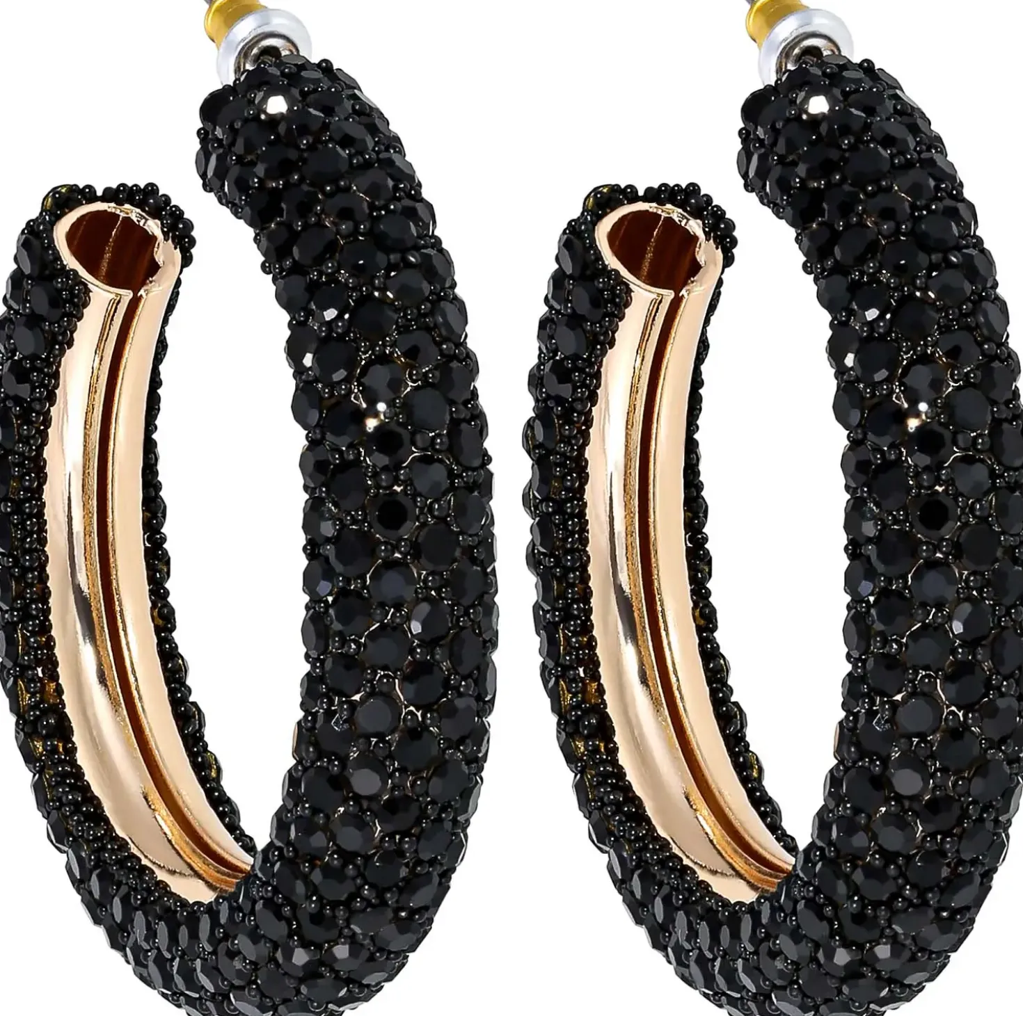 Creoli - Black Glitter