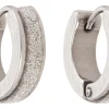 Creoli - Silver Glitter
