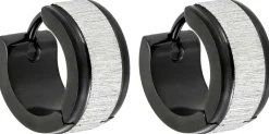 Creoli da uomo - Scratched Silver