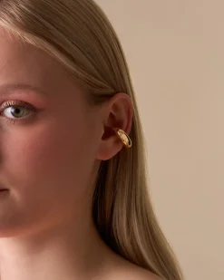 Earcuff - Puffy Gold