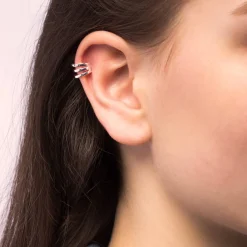 Earcuff - Silver Stripes
