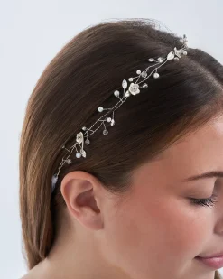 Fascia per capelli - Silver Flowers