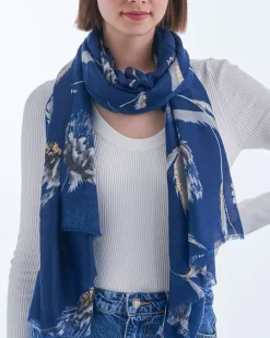 Foulard - Floral Navy