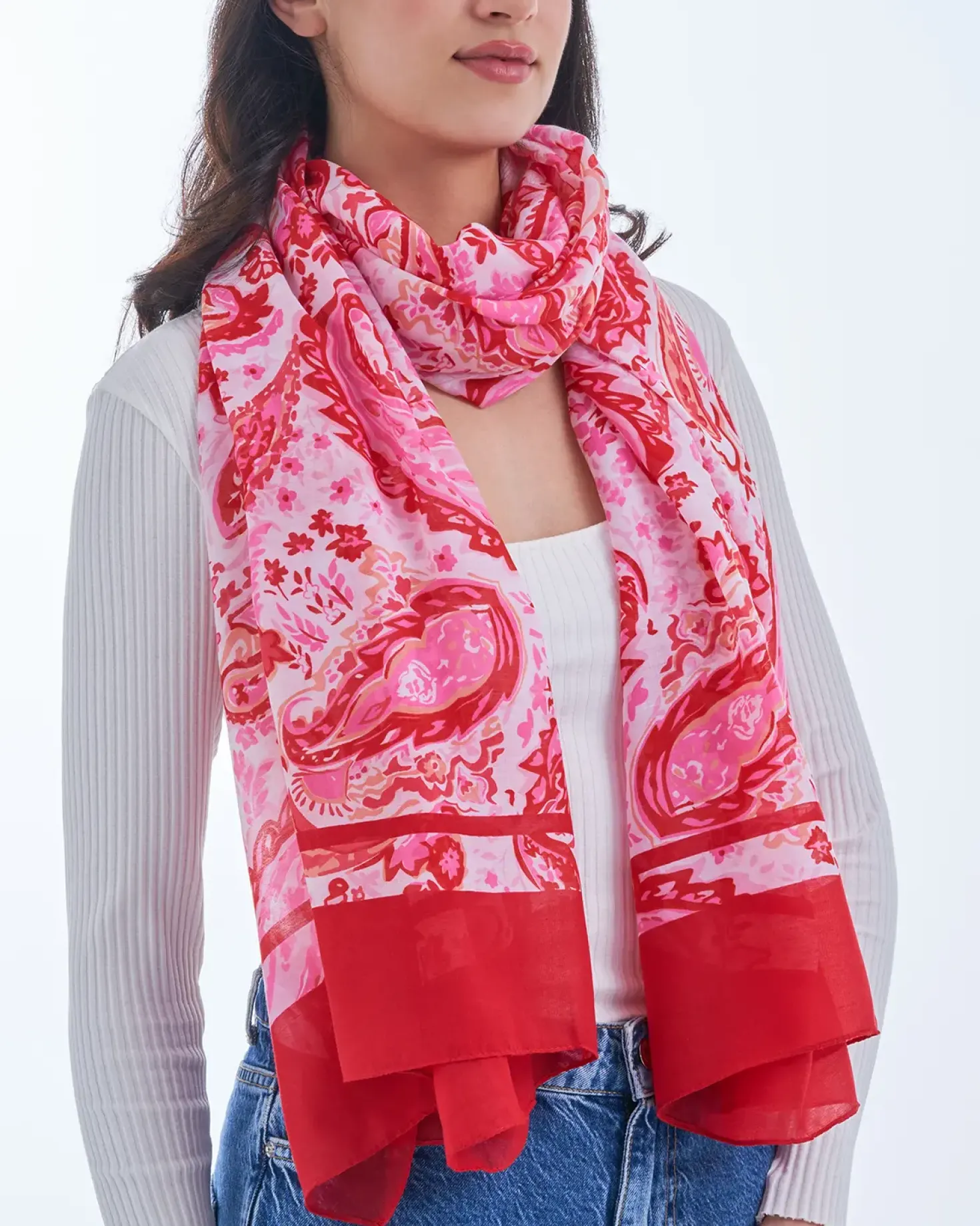 Foulard - Red Paisley