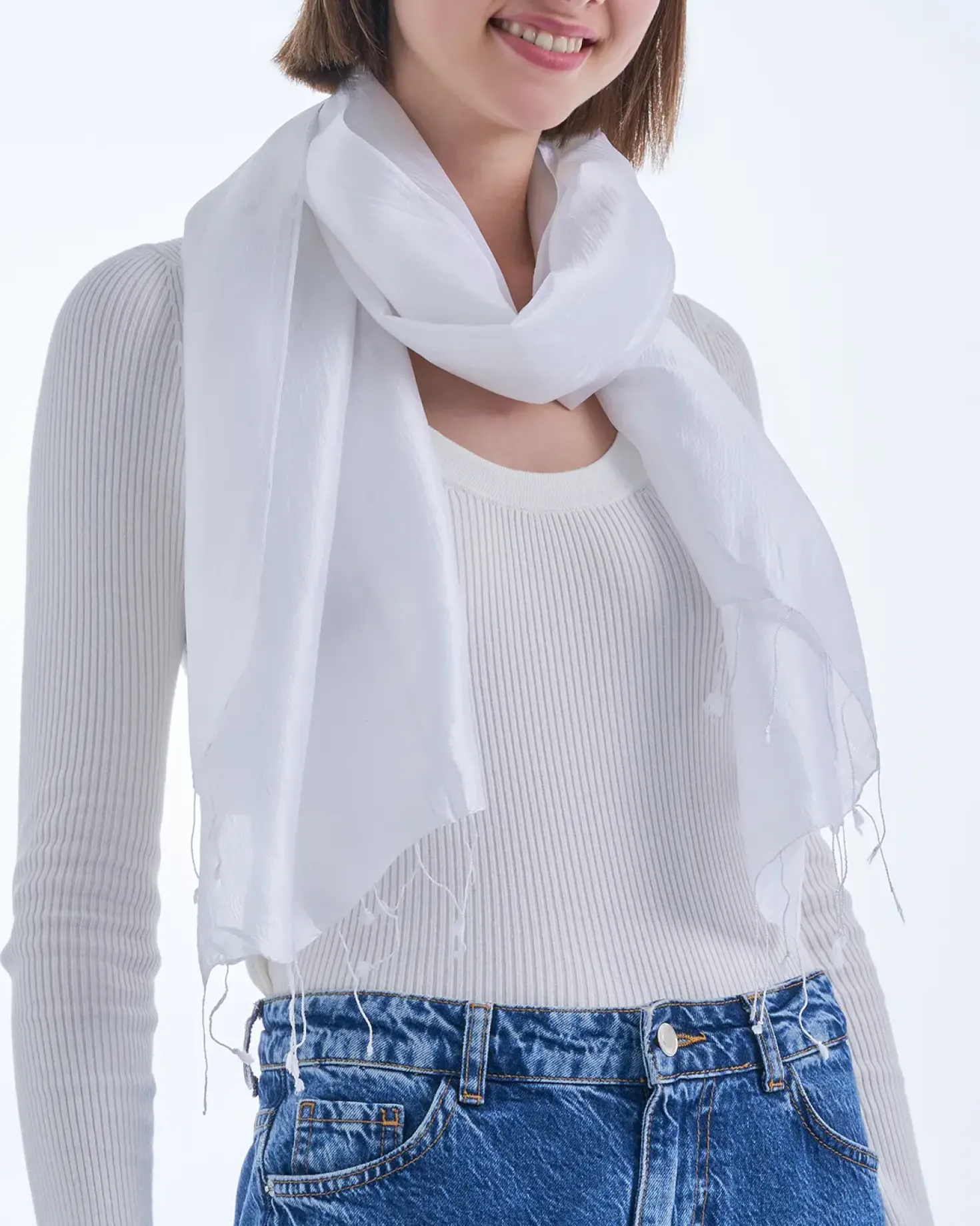 Foulard - White Silk