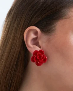 Orecchini a clip - Cherry Flower