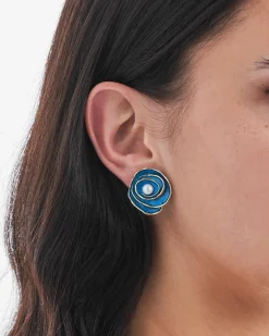 Orecchini a clip - Floral Spiral