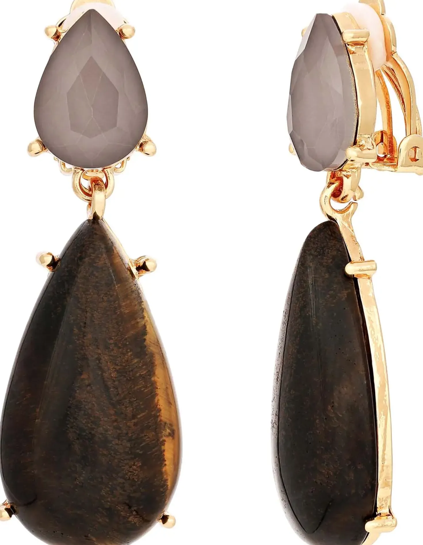 Orecchini a clip - Gem Teardrops