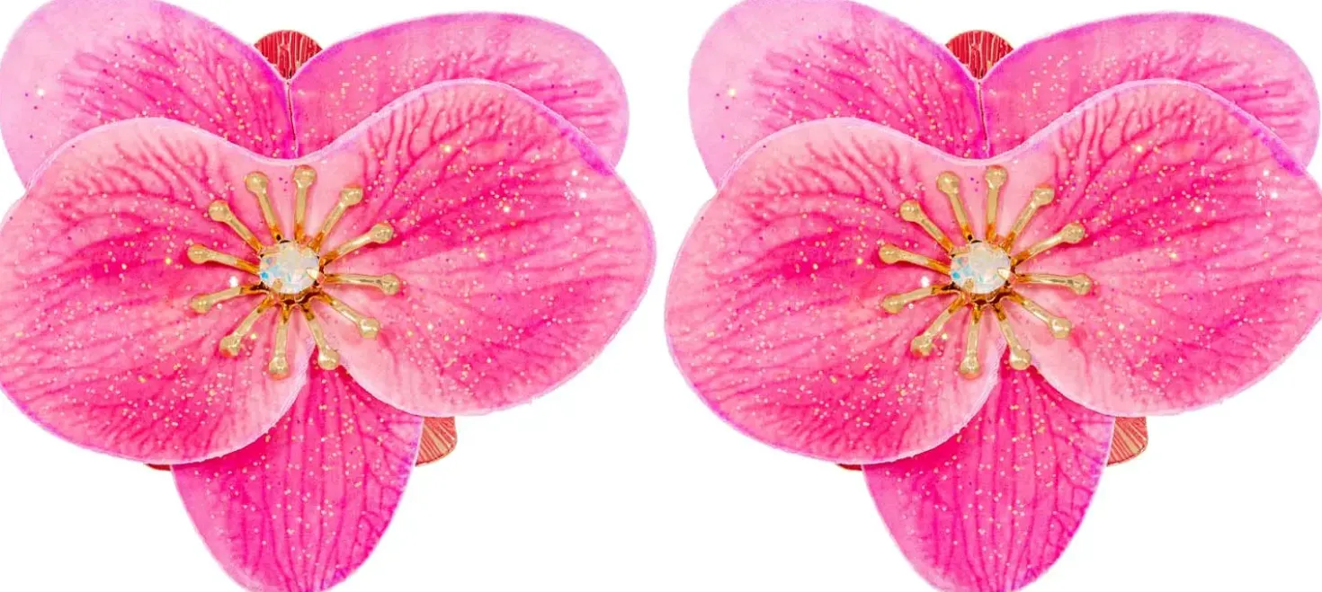 Orecchini a clip - Glitter Bloom