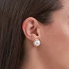 Orecchini a clip - Golden Pearl Duo