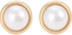 Orecchini a clip - Golden Pearl Duo
