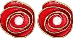 Orecchini a clip - Rose Spiral