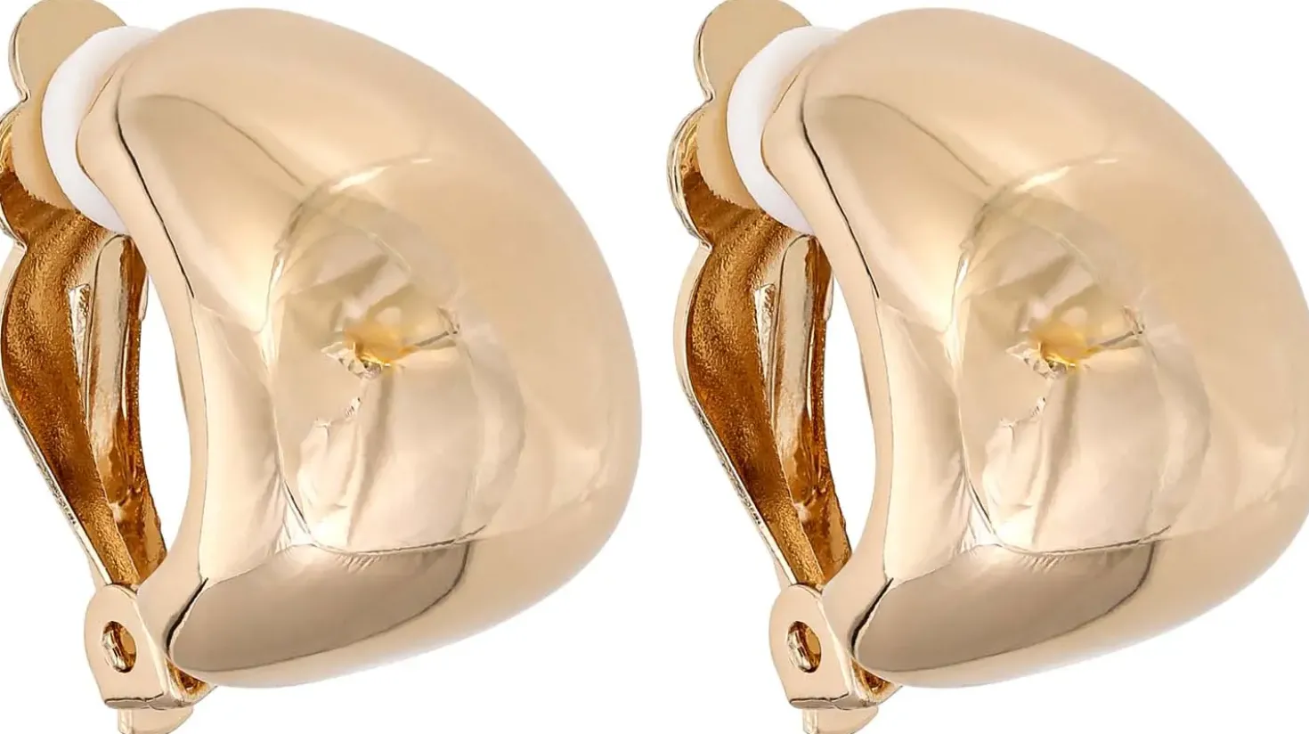 Orecchini a clip - Smooth Gold