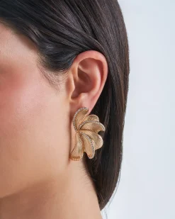 Orecchini a clip - Textured Swirl