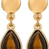 Orecchini a clip - Tiger Eye