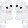 Orecchini a clip per bambini - White Cutie
